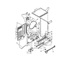 Whirlpool YWET4024EW0 dryer cabinet and motor parts diagram