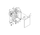 Whirlpool YWET4024EW0 washer cabinet parts diagram