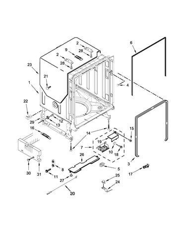 Tub and frame parts