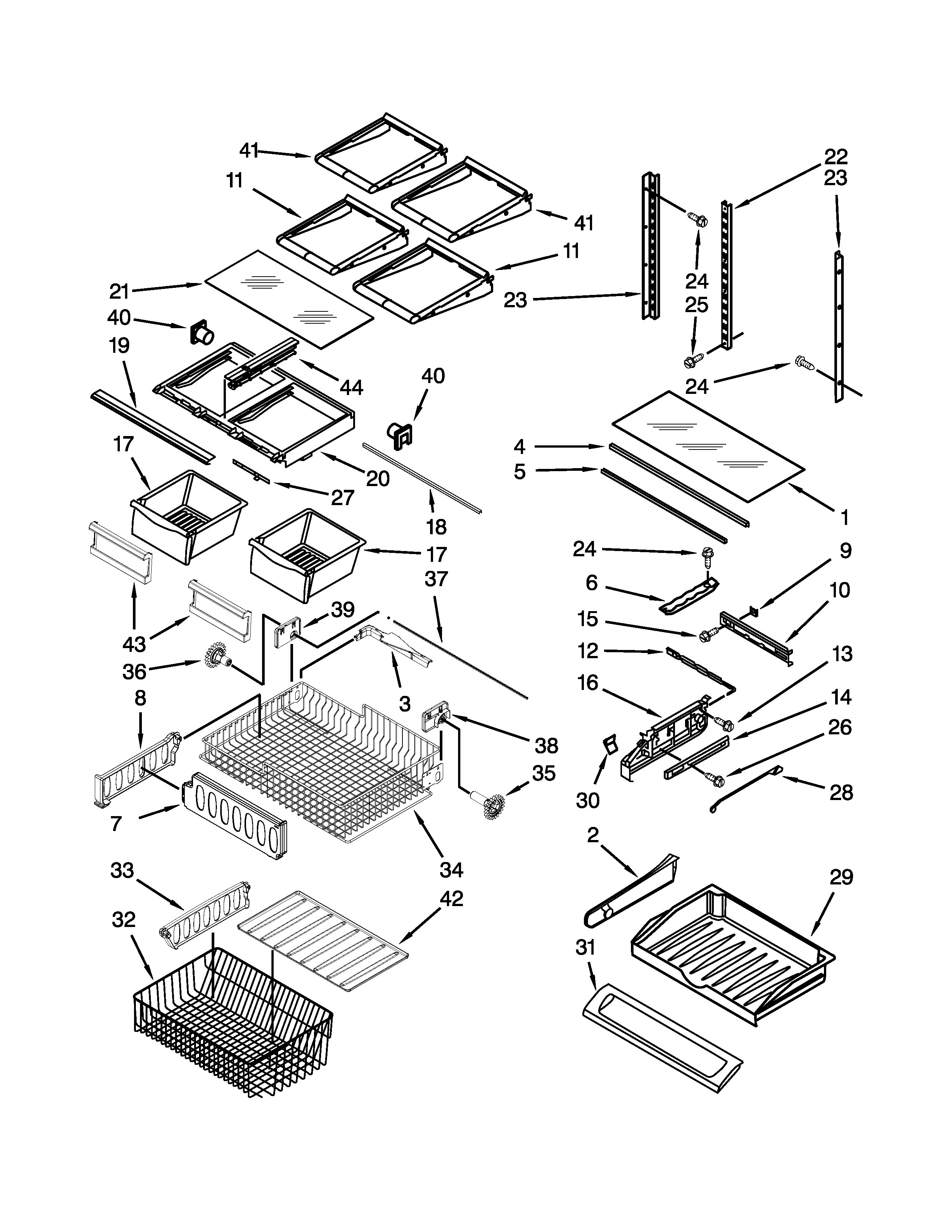 Shelf parts