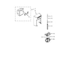 Whirlpool WRS576FIDM00 motor and ice container parts diagram