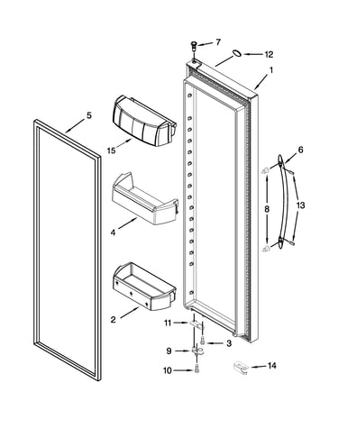 Refrigerator door parts