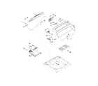 Whirlpool WTW8000DW0 console and dispenser parts diagram