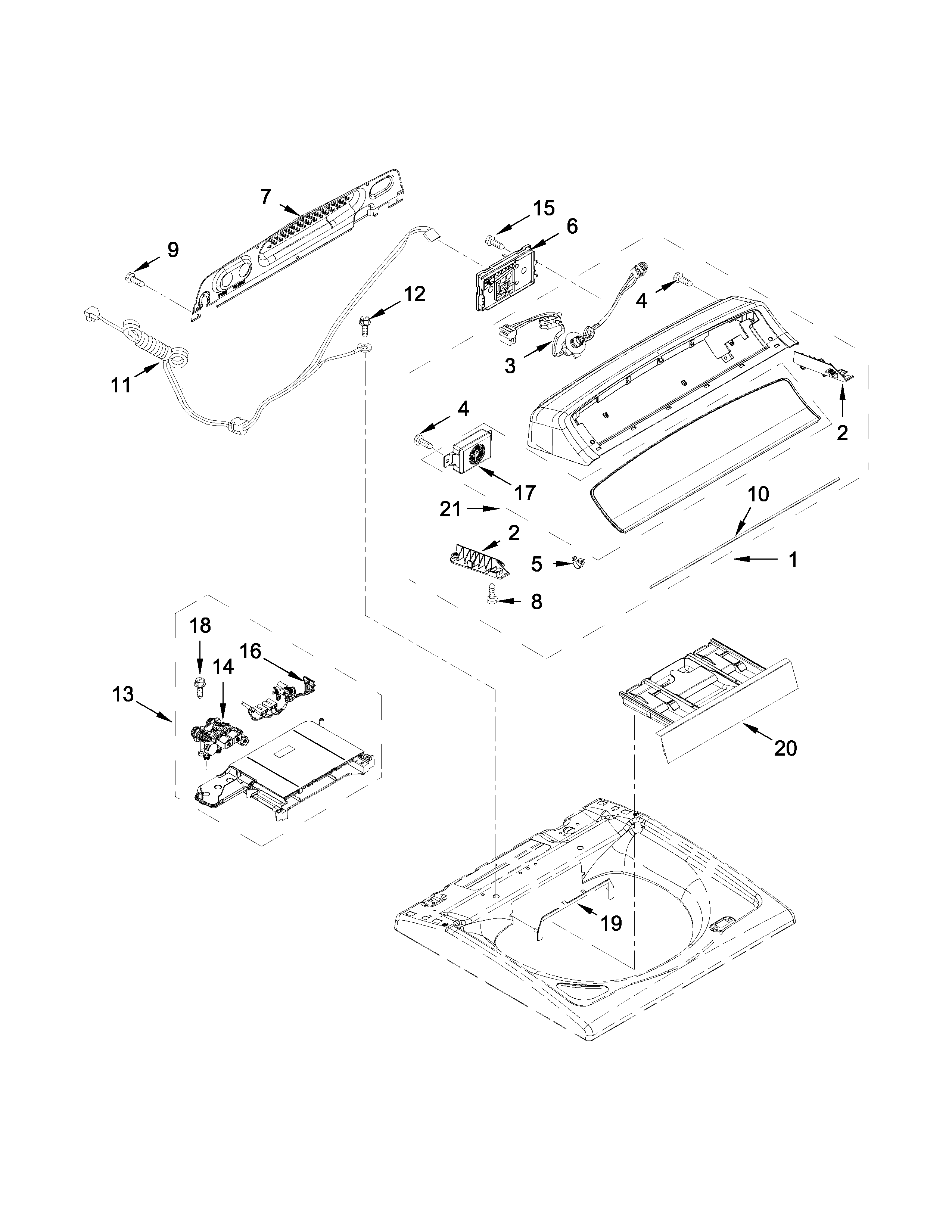Console and dispenser parts