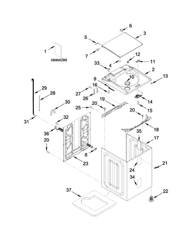 Top and cabinet parts