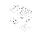Whirlpool WTW8040DW0 console and dispenser parts diagram