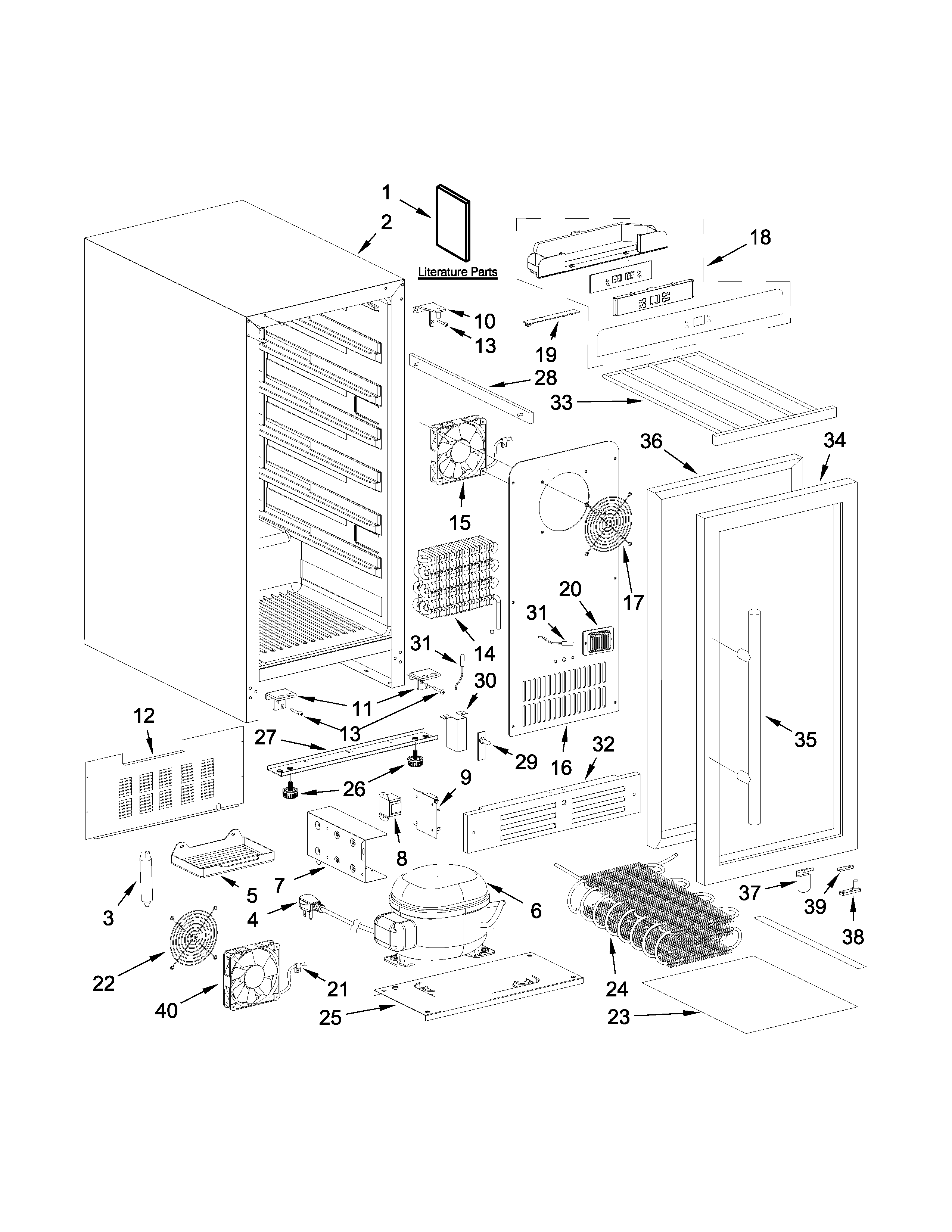 Wine center parts