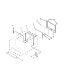 Upper oven door parts
