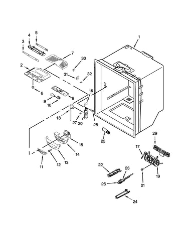 Refrigerator liner parts