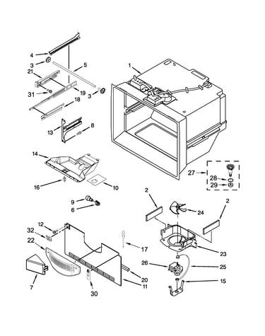 Freezer liner parts