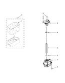 Motor and ice container parts