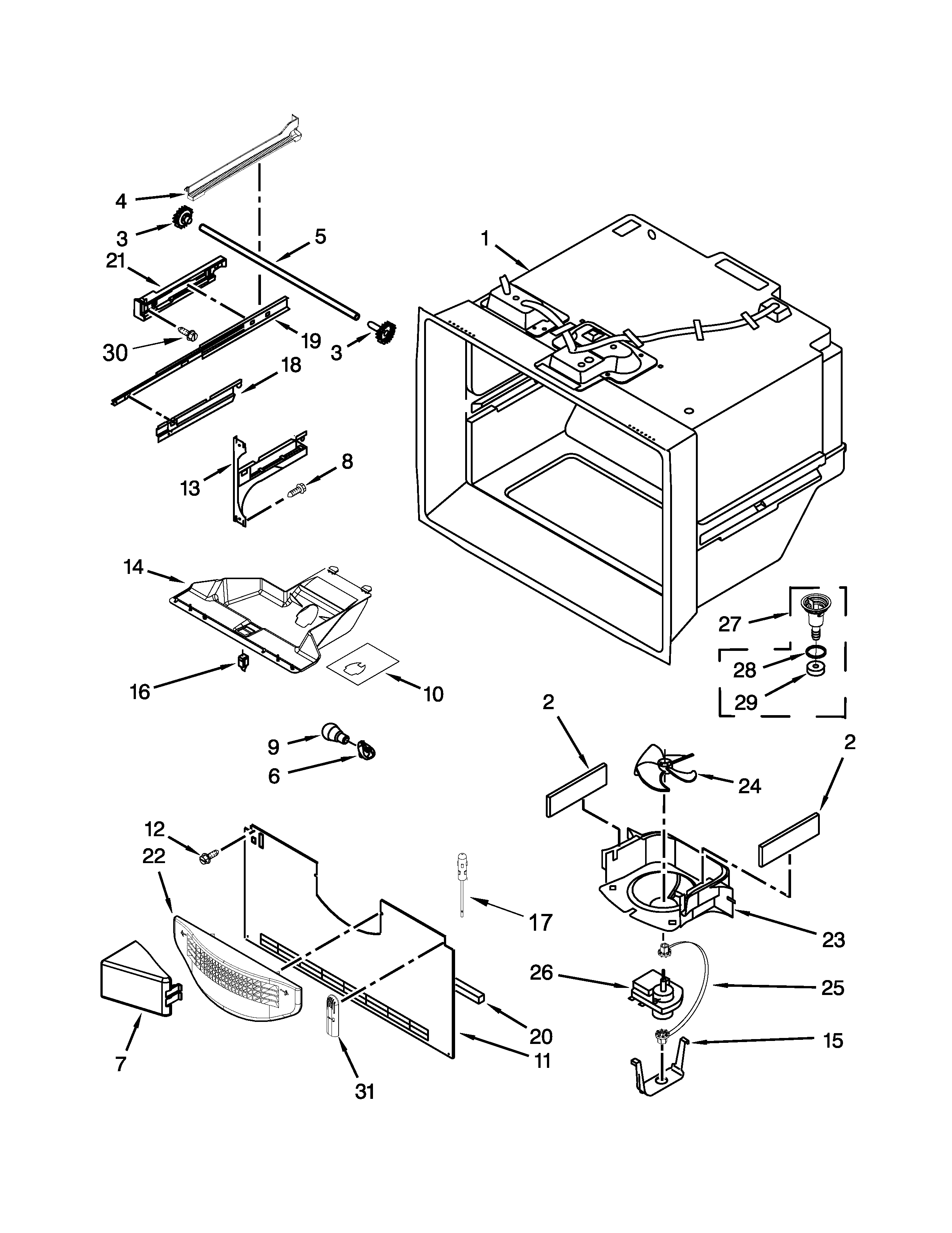 FREEZER LINER PARTS