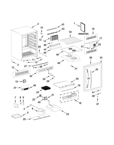 Wine center parts