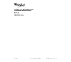 Whirlpool YWMH76718AB2 cover sheet diagram