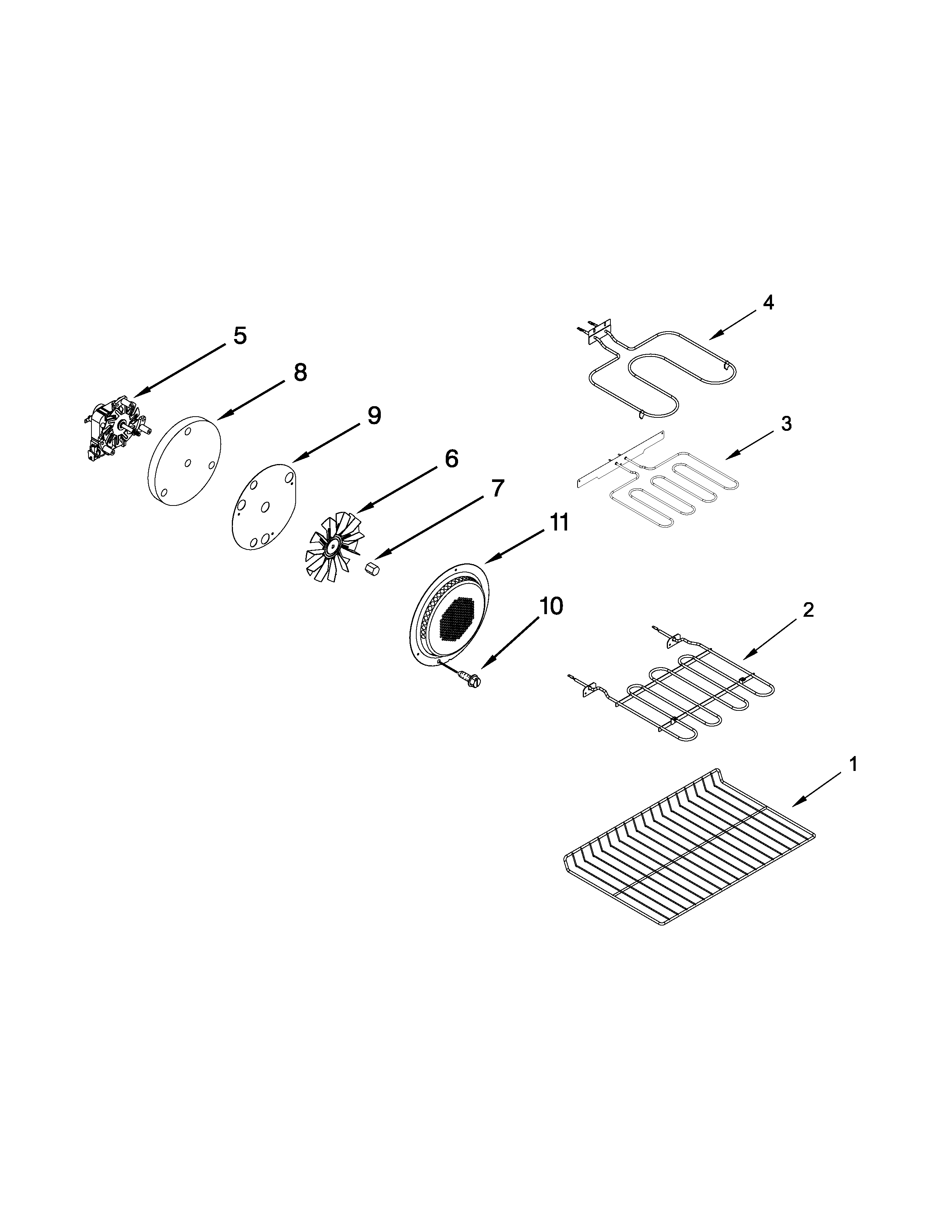 Internal oven parts