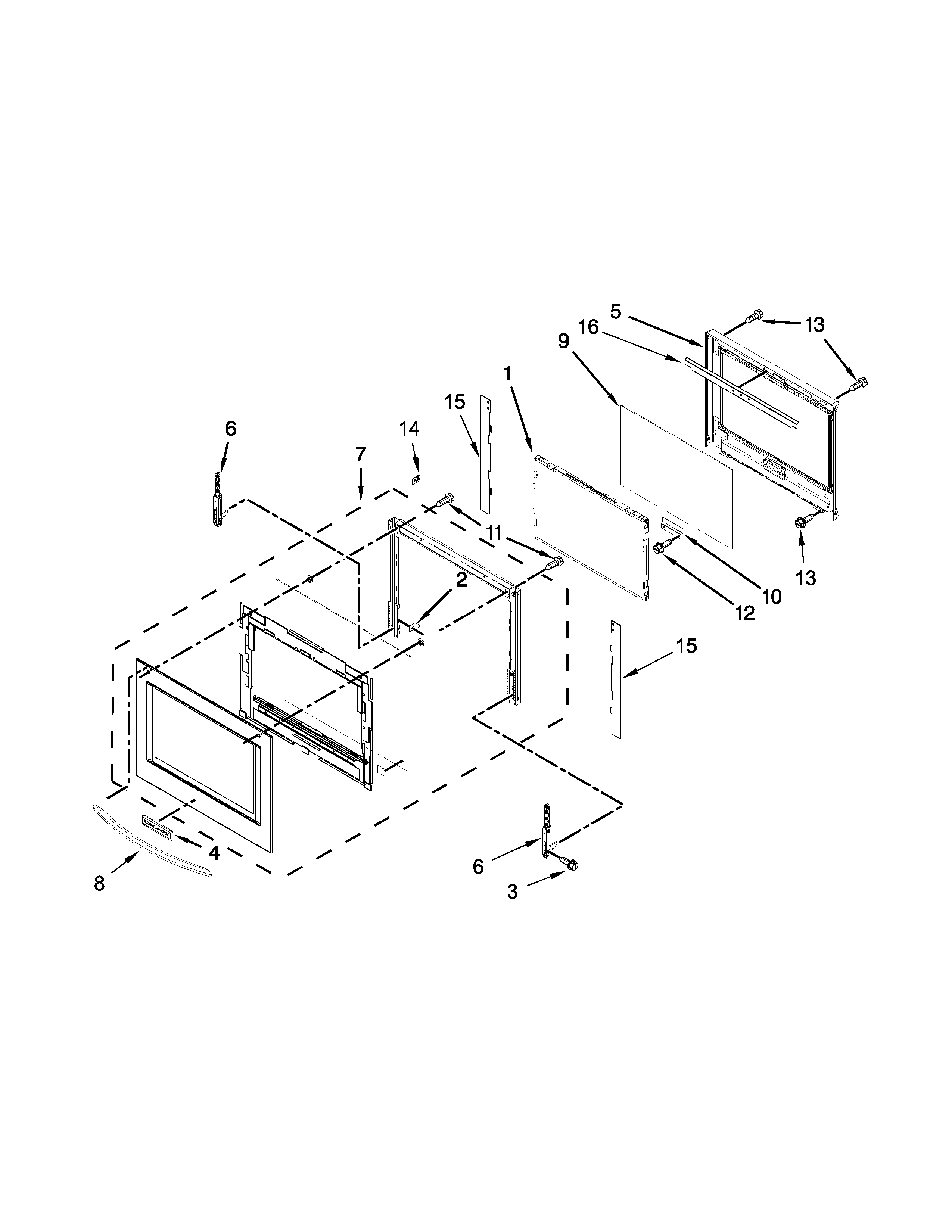 LOWER OVEN DOOR PARTS