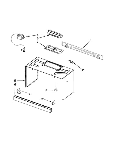 Cabinet and installation parts