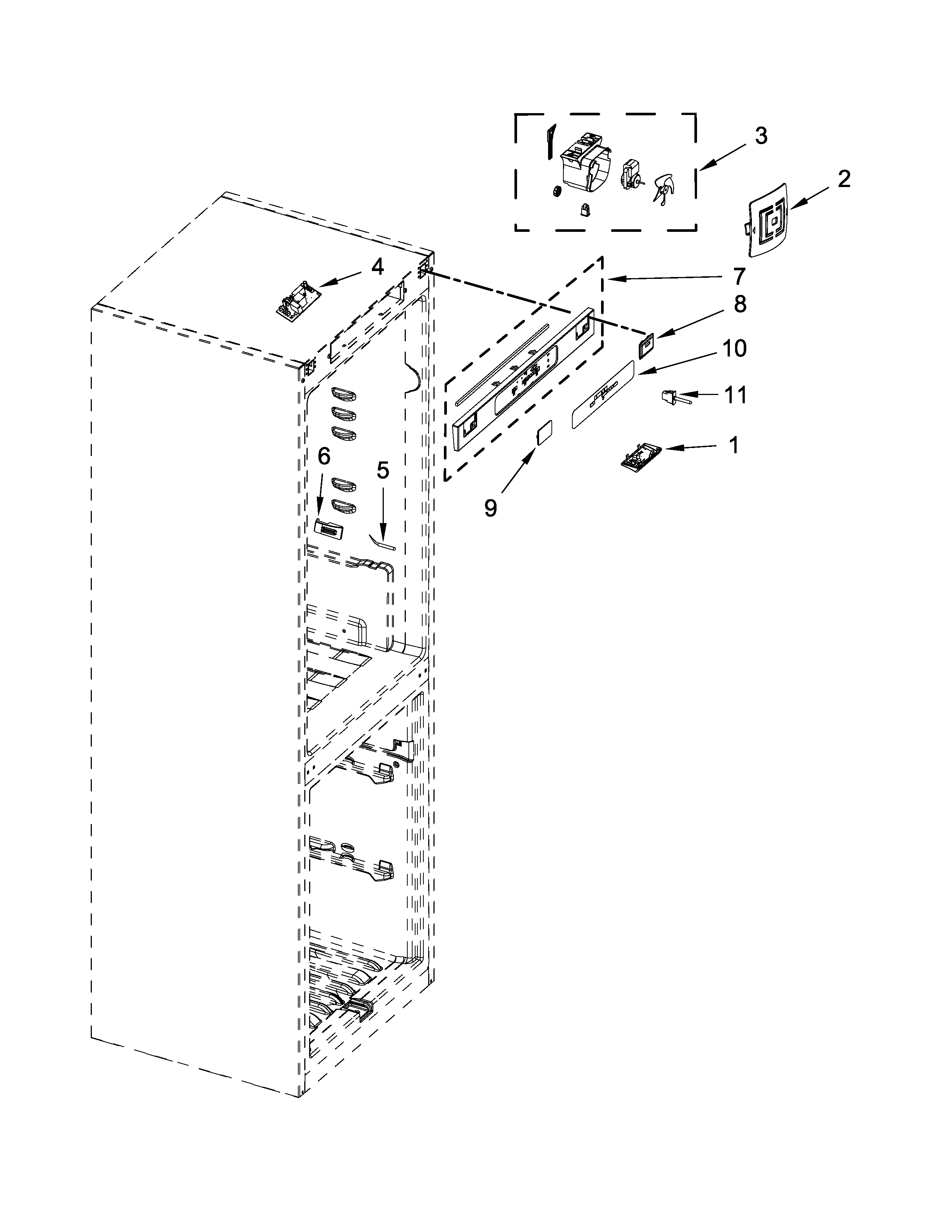 Refrigerator liner parts