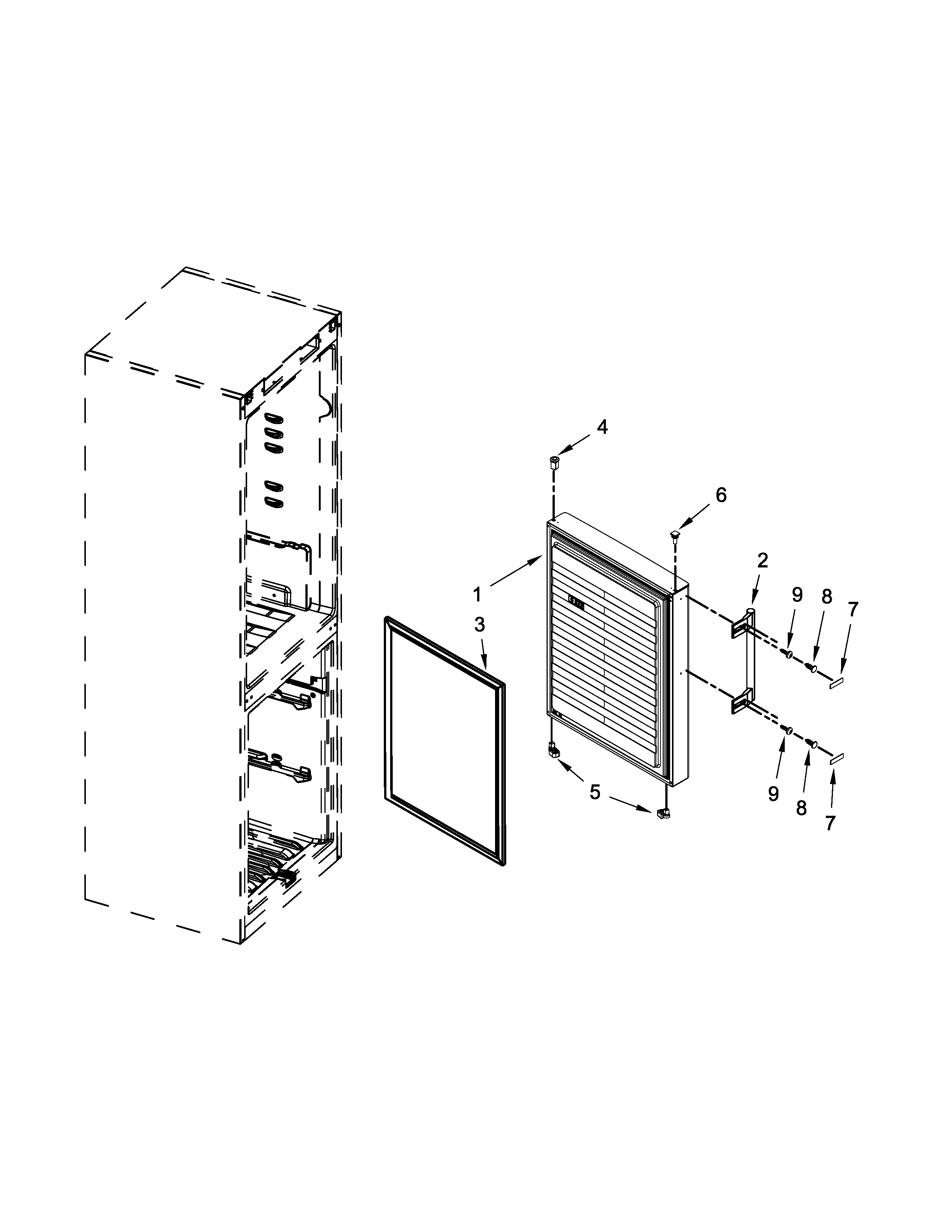 Freezer door parts