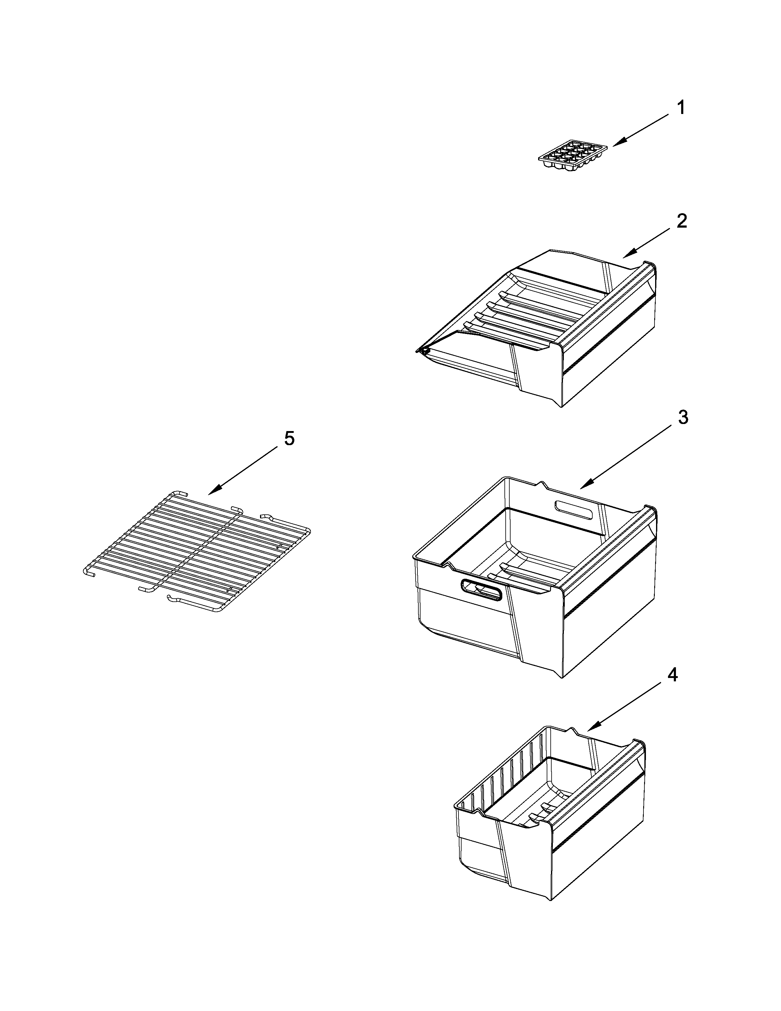 Freezer shelf parts