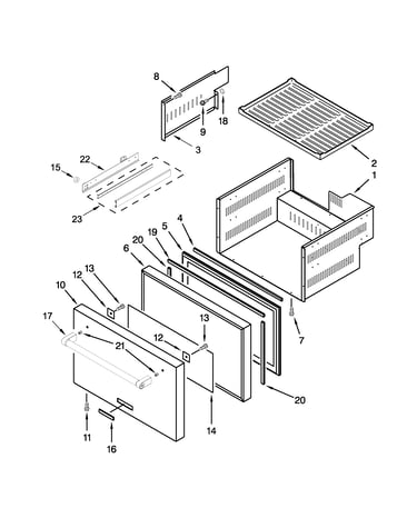 Lower drawer parts