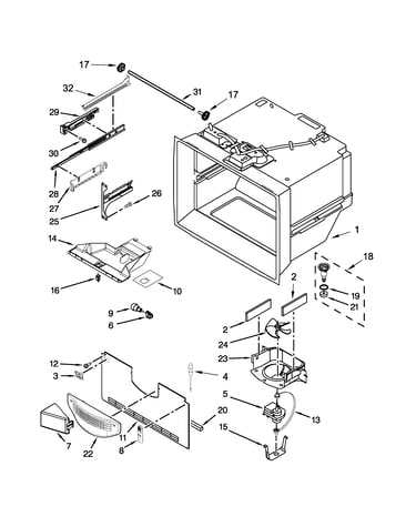 Freezer liner parts