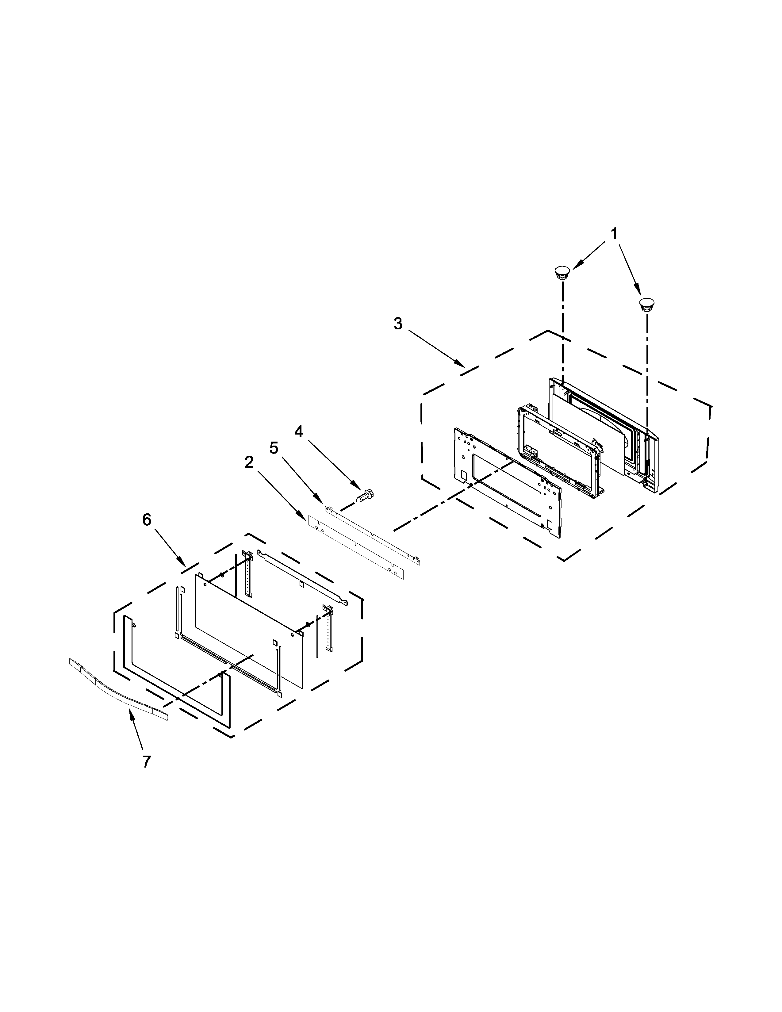 Microwave door parts