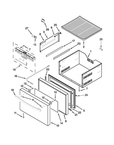 Upper drawer parts