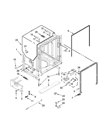 Tub and frame parts