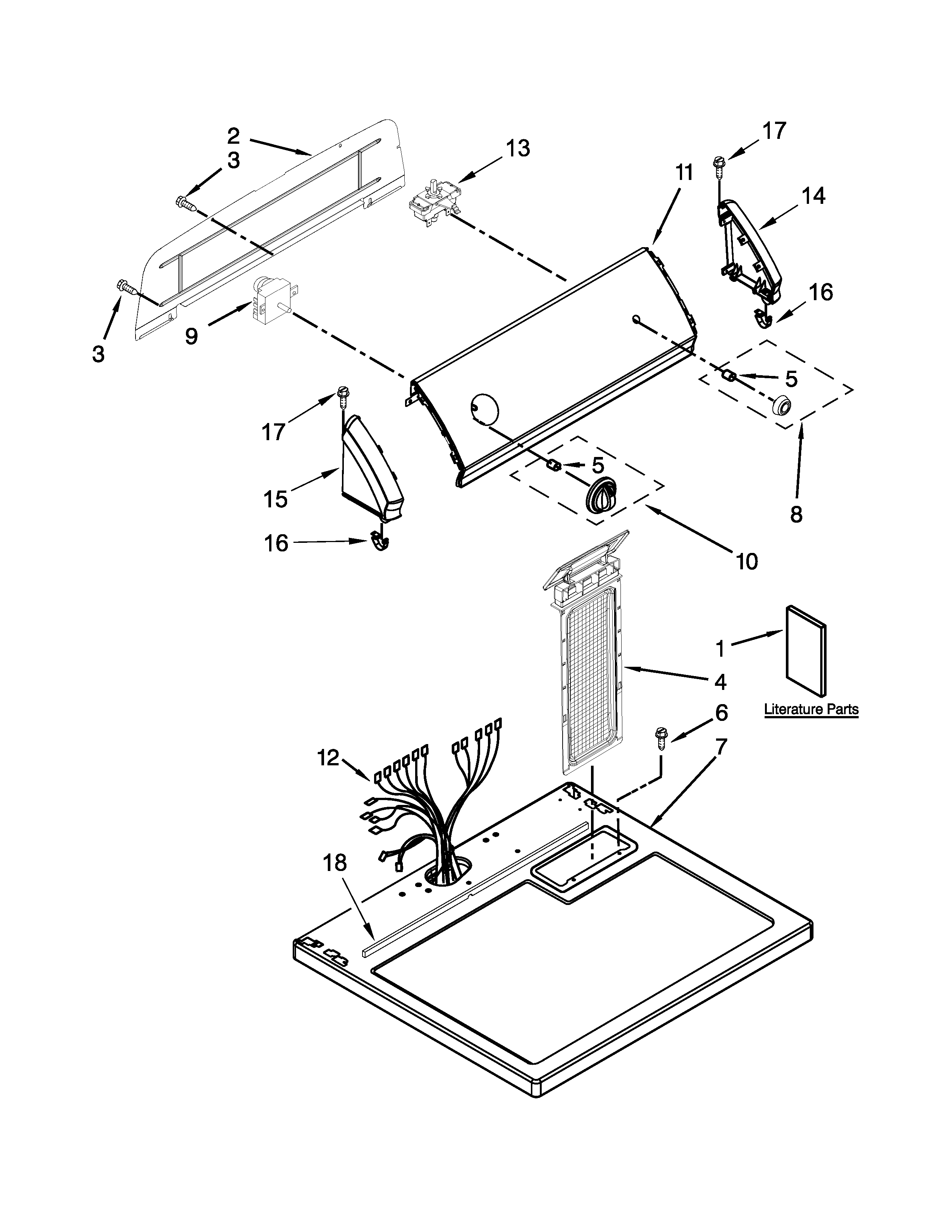 Top and console parts