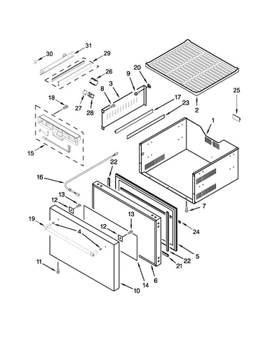 Upper drawer parts