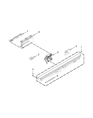 Control panel and latch parts