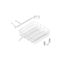 Ikea IUD8010DS1 upper rack and track parts diagram
