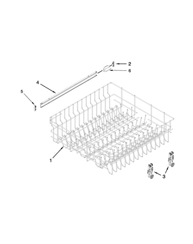 Upper rack and track parts