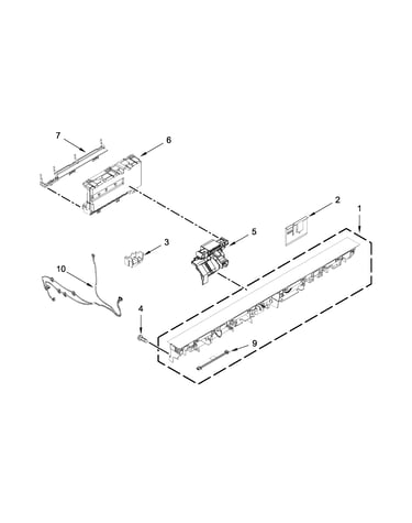 Control panel and latch parts