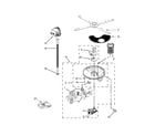 KitchenAid KDTE204EBL0 pump, washarm and motor parts diagram