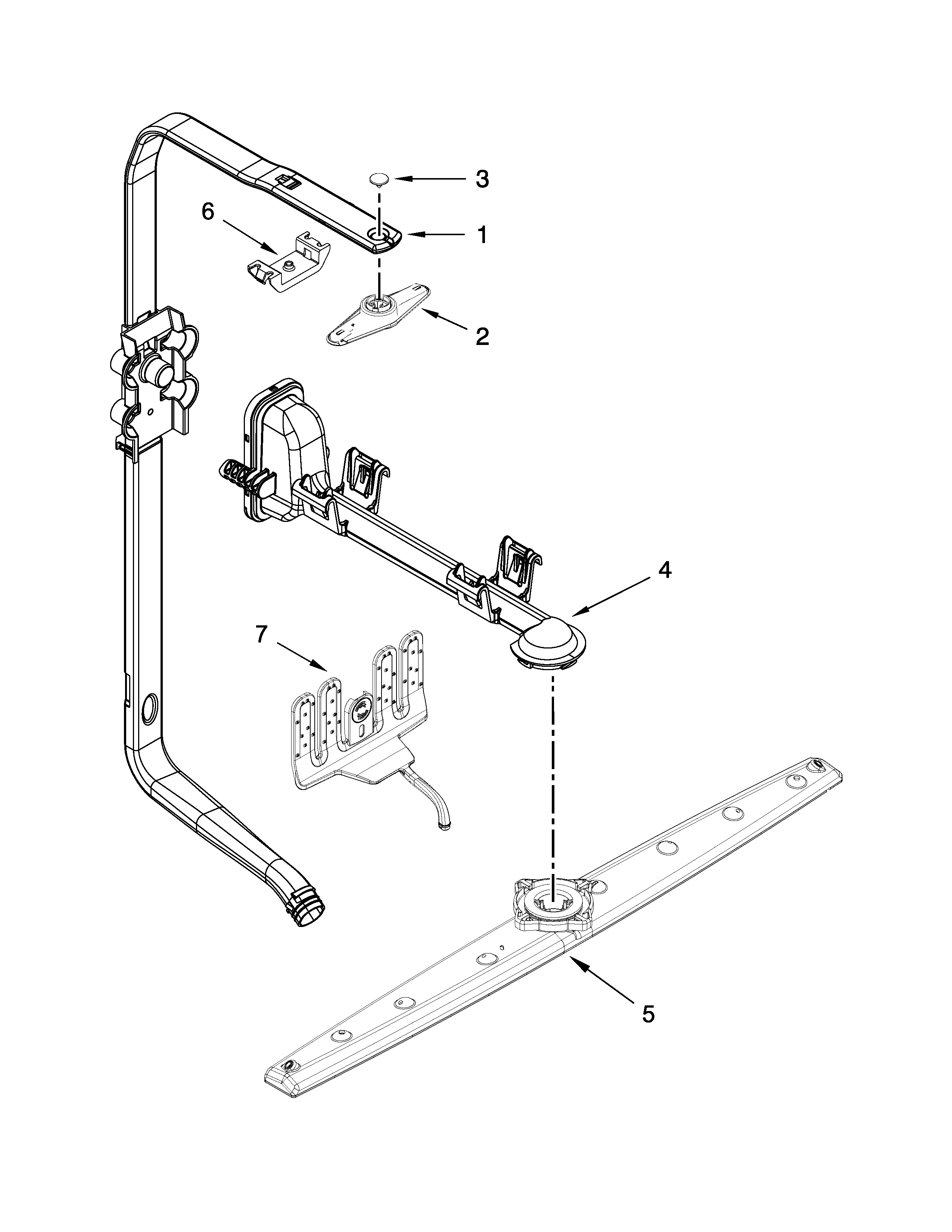 UPPER WASH AND RINSE PARTS