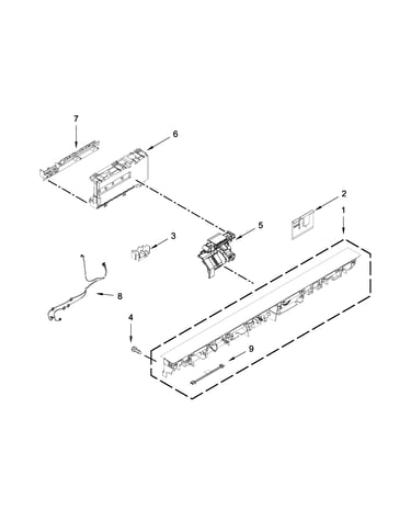 Control panel and latch parts