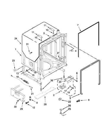 Tub and frame parts