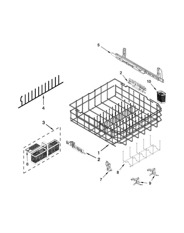 Lower rack parts