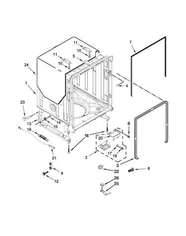 Tub and frame parts