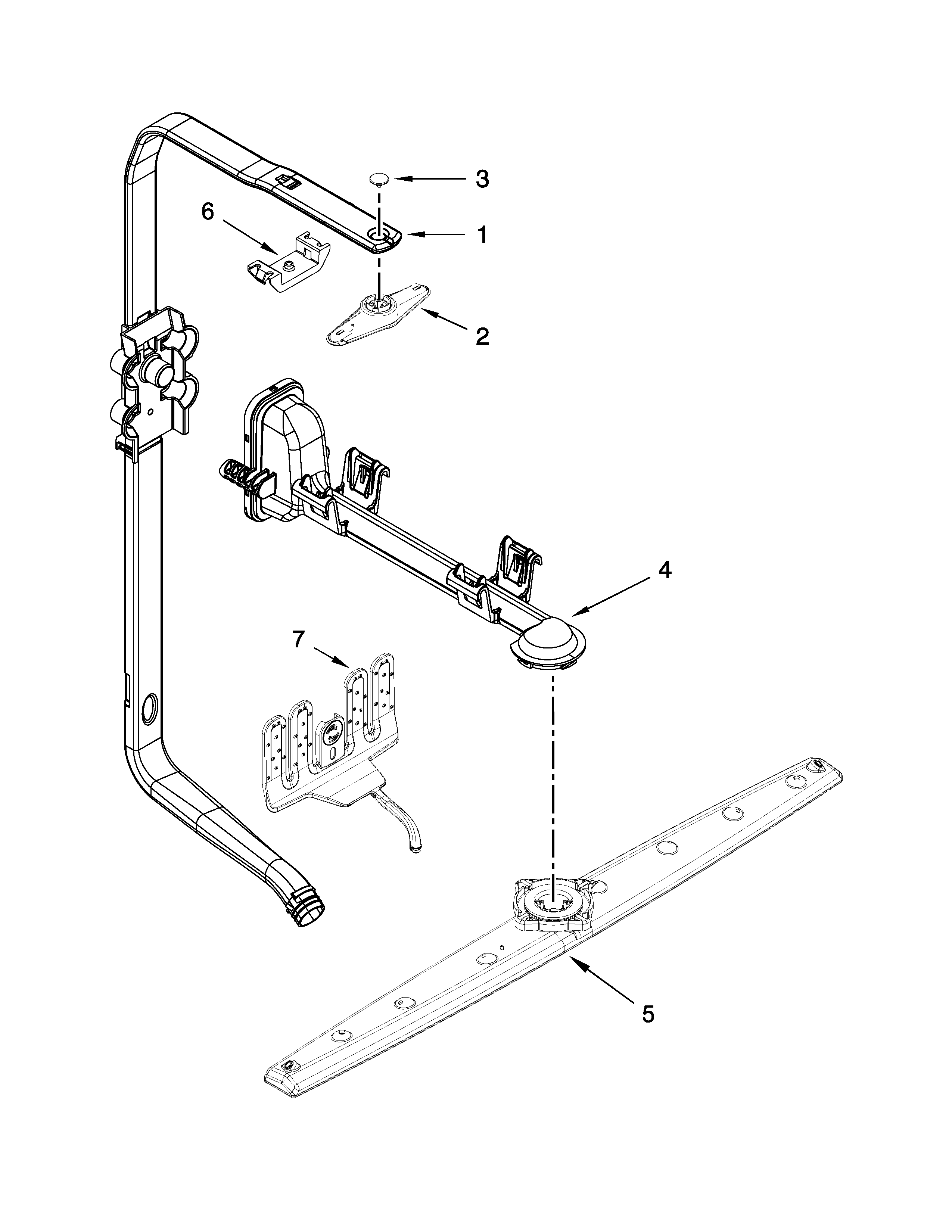 UPPER WASH AND RINSE PARTS