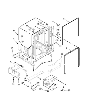 Tub and frame parts