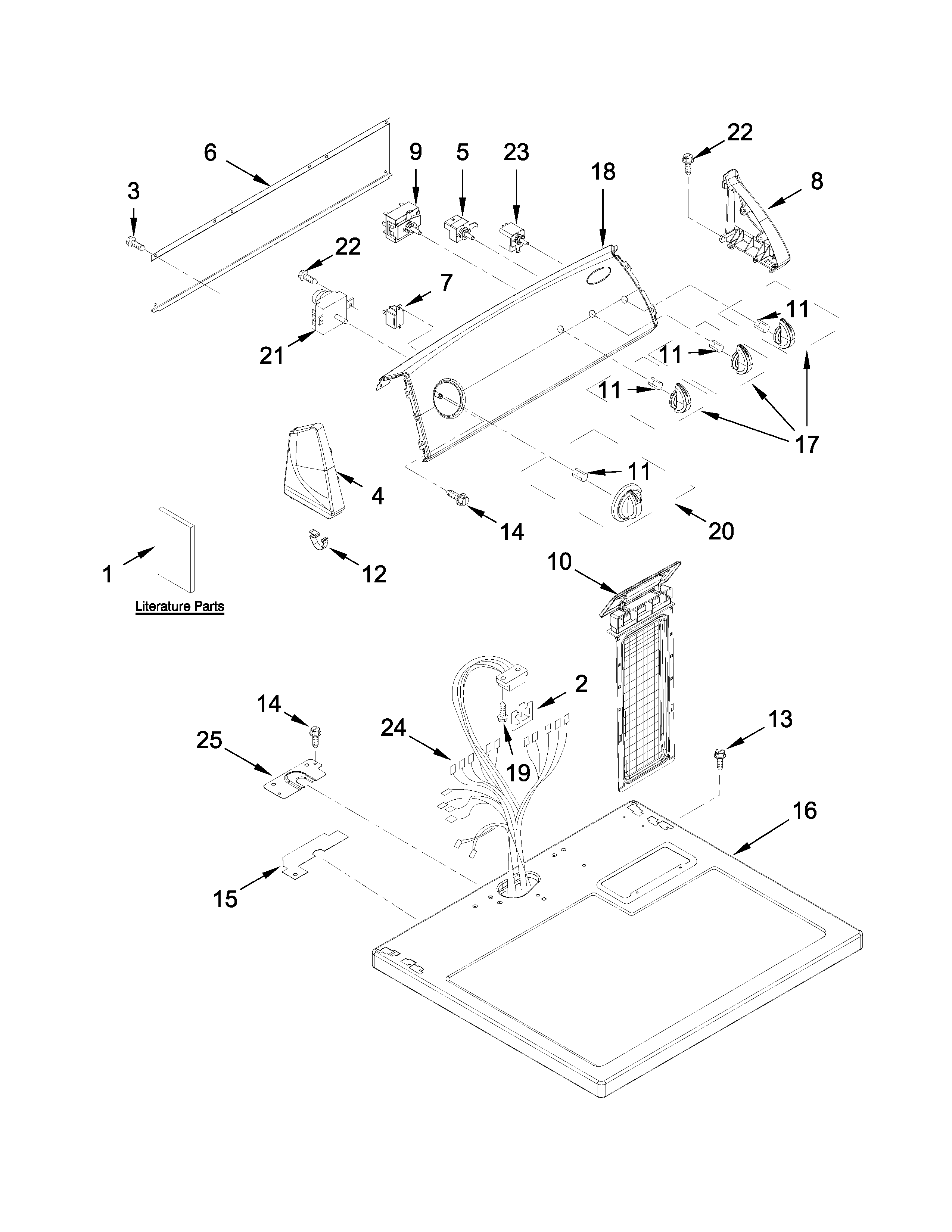 Top and console parts