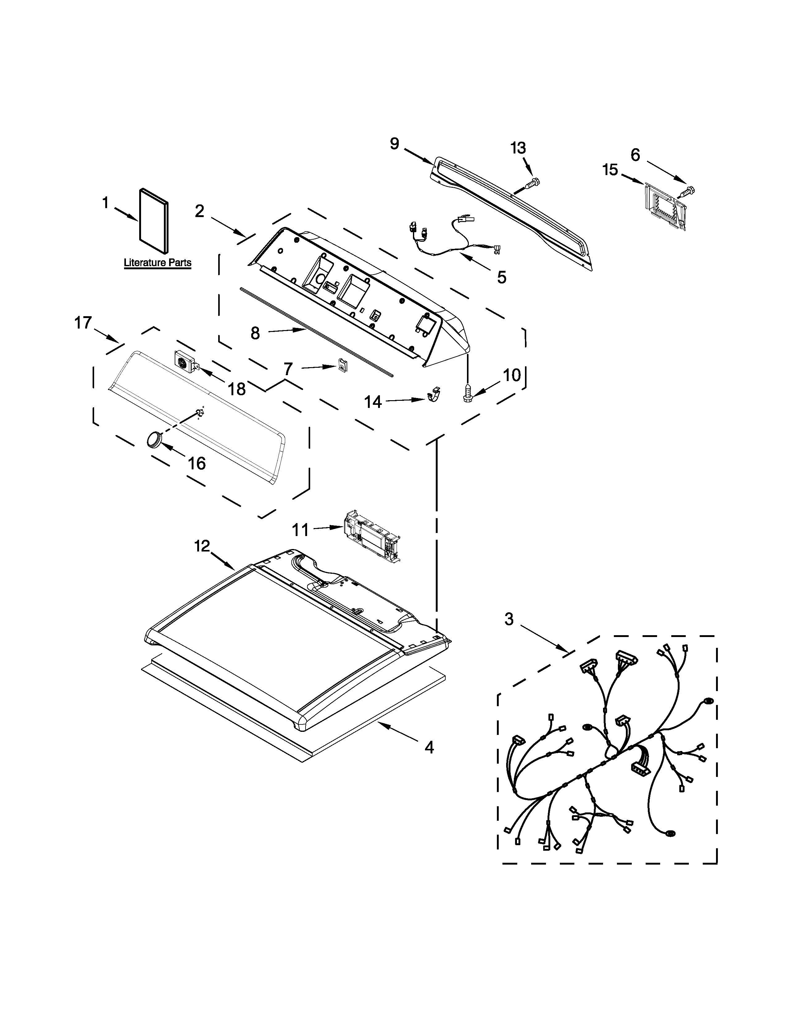 Top and console parts