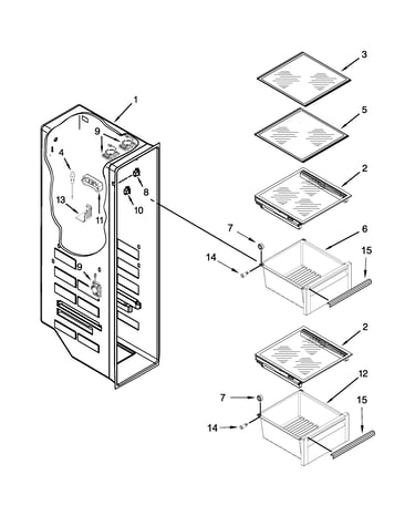 Freezer liner parts