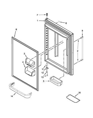 Refrigerator door parts