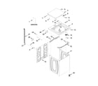 Whirlpool 1CWTW4800YQ2 top and cabinet parts diagram