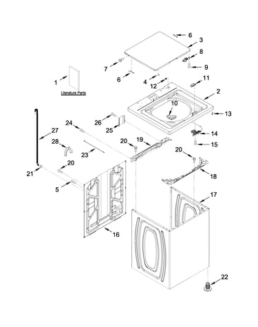 Top and cabinet parts