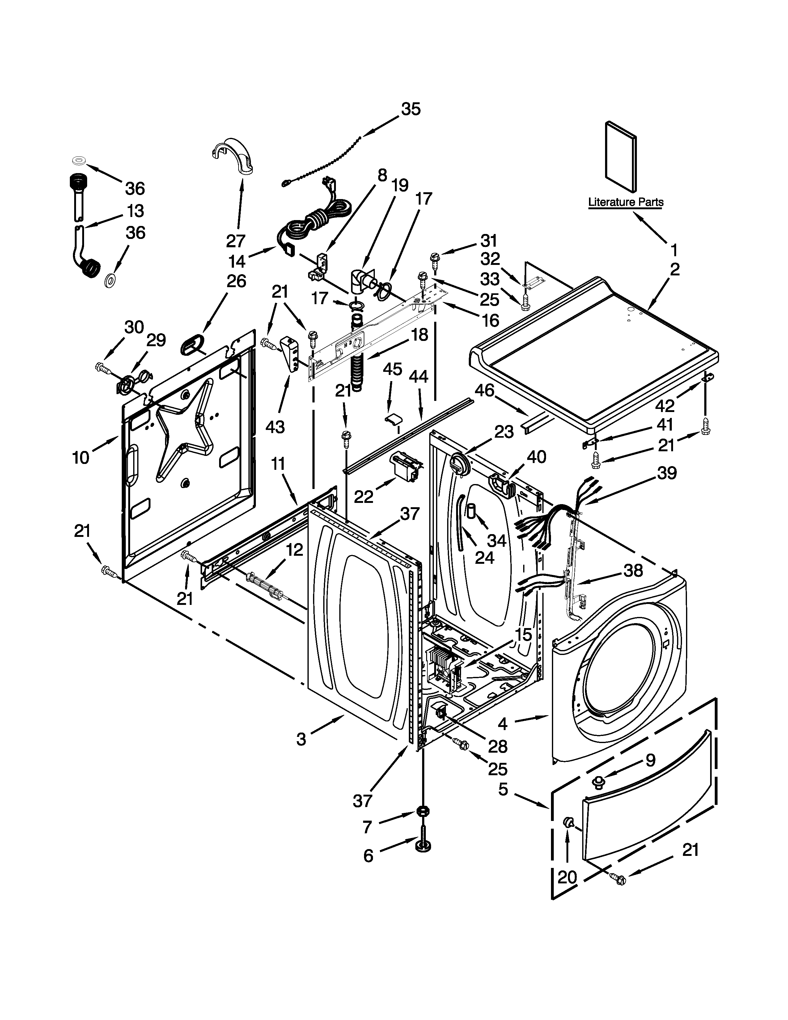 TOP AND CABINET PARTS